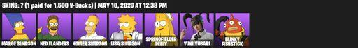 [PC/PSN/XBOX] | 7 skins | Marge Simpson | Ned Flanders | Homer Simpson | Lisa Simpson | Springfielder Peely | Yuki Yubari | Blinky Fishstick | Full Access