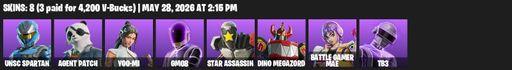 [PC/PSN/XBOX] | 8 skins | UNSC Spartan | Agent Patch | Yoo-mi | GM08 | Star Assassin | Dino Megazord | Battle Gamer Mae | TB3 | Daft Punk Double-Neck | Full Access