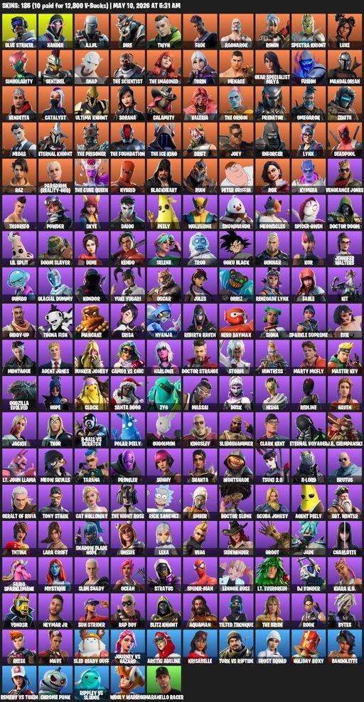 [PC/XBOX] | 185 skins | Lara Croft | Blue Striker | Xander | A.I.M. | Dire | Twyn | Fade | Ragnarok | Ronin | Spectra Knight | Luxe | Singularity | Full Access