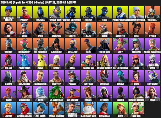 [PC/PSN/XBOX] | 69 skins | Blue Team Leader | Prodigy | Sultura | Rogue Agent | Carbon Commando | Trilogy | Fixer | Point Patroller | Blizzard Bomber | Full Access