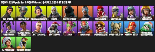[PC/PSN] | 22 skins | Take The L | The Reaper | Elite Agent | Sub Commander | Havoc | Dark Voyager | Carbide | Yulejacket | Venturion | Teknique | Full Access