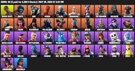 [PC/PSN] | 42 skins | Travis Scott | Omega | Zenith | Dire | Hybrid | A.I.M. | Ragnarok | Lynx | The Prisoner | Enforcer | The Visitor | Drift | Valor | Full Access