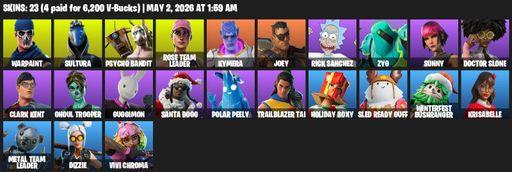 [PC/PSN/XBOX] | 23 skins | OG STW | Warpaint | Sultura | Psycho Bandit | Rose Team Leader | Kymera | Joey | Rick Sanchez | Zyg | Sunny | Doctor Slone | Full Access