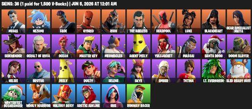 [PC/PSN] | 36 skins | Midas | Nezumi | Fade | Hybrid | Ruin | The Ageless | Deadpool | Luxe | Blackheart | Gear Specialist Maya | Sidewinder | Full Access