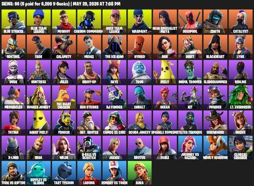 [PC/XBOX] | 66 skins | OG STW | Reaper Axe | Blue Striker | Blue Team Leader | Prodigy | Carbon Commando | Rose Team Leader | Warpaint | Full Access