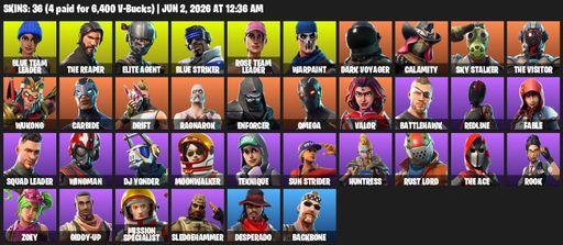 [PC/PSN/XBOX] | 36 skins | Take The L | OG STW | The Reaper | Elite Agent | Omega | Mako | Blue Team Leader | Blue Striker | Rose Team Leader | Full Access