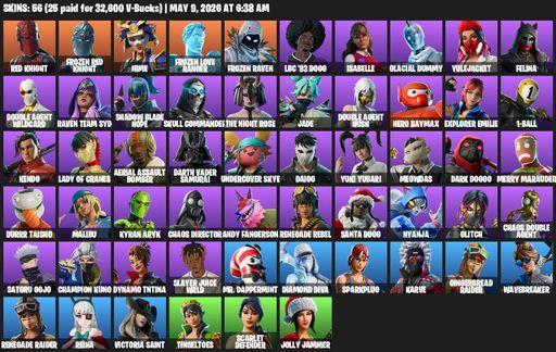 [PC/PSN/XBOX] | 56 skins | Renegade Raider | Red Knight | Frozen Red Knight | Hime | Frozen Love Ranger | Frozen Raven | LBC '93 Dogg | Isabelle | Full Access