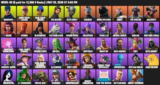 [PC/XBOX] | 49 skins | Take The L | OG STW | The Reaper | Elite Agent | Warpaint | Rose Team Leader | Blue Team Leader | Carbide | Dark Voyager | Full Access