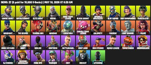 [PC/PSN] | 37 skins | Floss | Take The L | OG STW | Black Knight | Sparkle Specialist | Royale Knight | The Reaper | Elite Agent | Blue Squire | Full Access