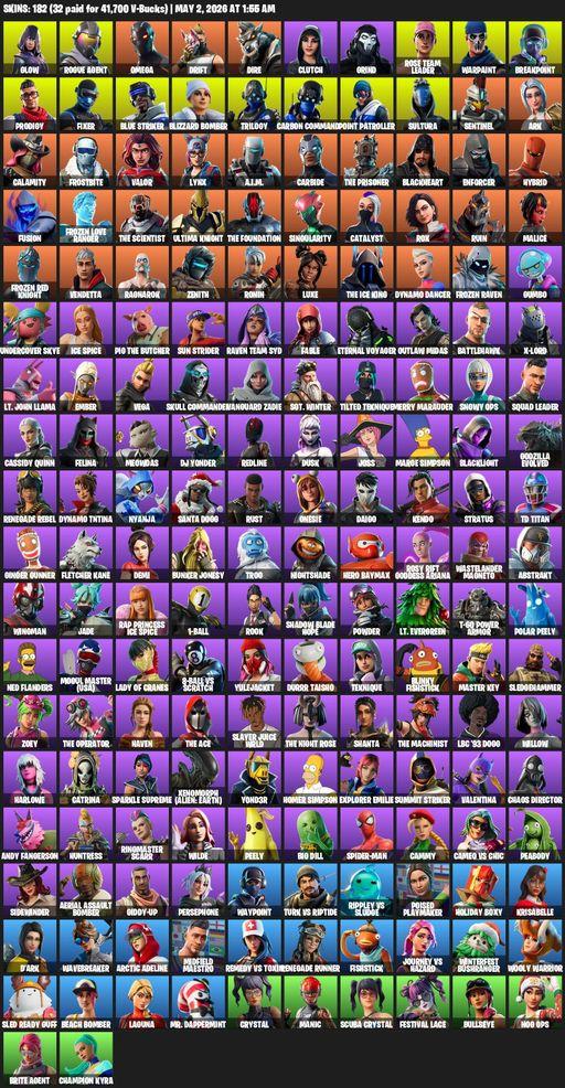 [PC/PSN/XBOX] | 182 skins | OG STW | Omega | Glow | Rogue Agent | Drift | Dire | Clutch | Grind | Rose Team Leader | Warpaint | Breakpoint | Prodigy | Full Access
