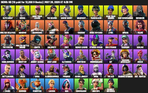 [PC/XBOX] | 58 skins | Take The L | OG STW | The Reaper | Elite Agent | Omega | Havoc | Rose Team Leader | Rogue Agent | Warpaint | Trailblazer | Full Access