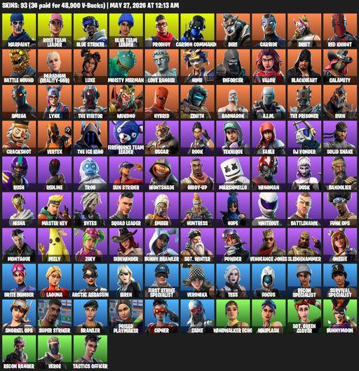 [PC/PSN/XBOX] | 93 skins | OG STW | Omega | Warpaint | Rose Team Leader | Blue Striker | Blue Team Leader | Prodigy | Carbon Commando | Dire | Carbide | Full Access