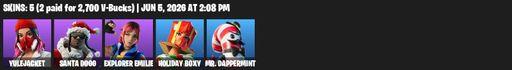 [PC/PSN/XBOX] | 5 skins | Yulejacket | Santa Dogg | Explorer Emilie | Holiday Boxy | Mr. Dappermint | Snoop's Holladizzle Bass | Dogg Treat | Full Access