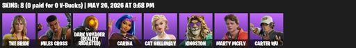 [PC/PSN/XBOX] | 8 skins | The Bride | Miles Cross | Dark Voyager (Reality Redacted) | Carina | Cat Holloway | Kingston | Marty McFly | Carter Wu | Full Access