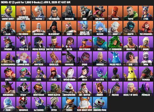 [PC/PSN/XBOX] | 67 skins | Rogue Agent | Paradigm (Reality-659) | Mizuki | The Ageless | Enforcer | Dire | Calamity | Hybrid | Twyn | Lynx | A.I.M. | Full Access