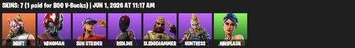 [PC/XBOX] | 7 skins | Drift | Wingman | Sun Strider | Redline | Sledgehammer | Huntress | Whiplash | Rift Edge | Crystal Fang | Balloon Axe | Lug Axe | Full Access
