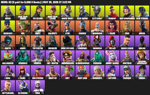 [PC/PSN/XBOX] | 53 skins | 1900 V-bucks | Take The L | OG STW | The Reaper | Elite Agent | Blue Squire | Omega | Havoc | Blue Team Leader | Full Access