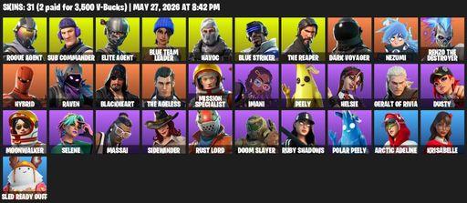 [PC/PSN/XBOX] | 31 skins | Take The L | The Reaper | Elite Agent | Rogue Agent | Sub Commander | Blue Team Leader | Havoc | Blue Striker | Full Access