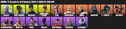[PC/PSN/XBOX] | 17 skins | OG STW | Galaxy | Blue Striker | Warpaint | Rose Team Leader | Lynx | Ragnarok | Drift | Enforcer | Zenith | Calamity | Full Access