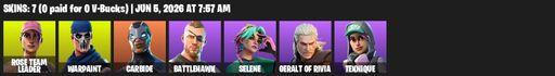 [PC/PSN/XBOX] | 7 skins | OG STW | Rose Team Leader | Warpaint | Carbide | Battlehawk | Selene | Geralt of Rivia | Teknique | Ol' Woody | Full Access