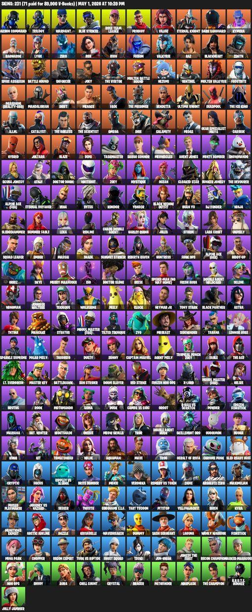 [PC/PSN/XBOX] | 231 skins | Leviathan Axe | OG STW | Omega | Lara Croft | Carbon Commando | Trilogy | Warpaint | Blue Striker | Rose Team Leader | Full Access