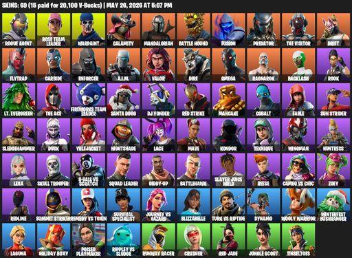 [PC/PSN/XBOX] | 69 skins | OG STW | Omega | Rogue Agent | Rose Team Leader | Warpaint | Calamity | Mandalorian | Battle Hound | Fusion | Predator | Full Access