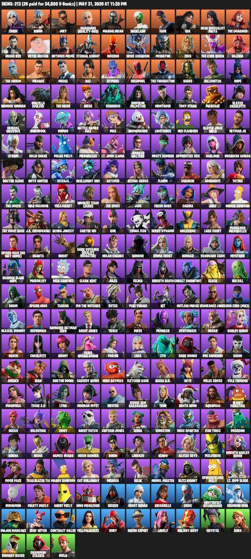 [PC/XBOX] | 213 skins | Lara Croft | Torin | Ronin | Joey | Paradigm (Reality-659) | Mandalorian | Backlash | Fade | Era | Gear Specialist Maya | Full Access