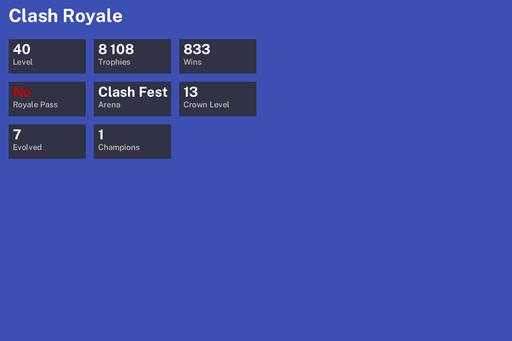 [KT13] | Level 40 | 8108 Trophies | Clash Fest | 833 Wins | 7 Evol. | 1 Champ. | BS Lv.53 | Full Access