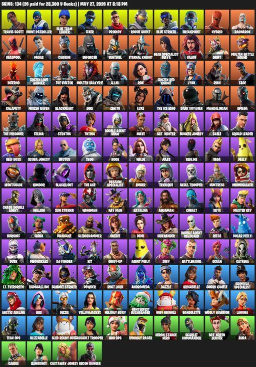 [PC/XBOX] | 134 skins | Take The L | Travis Scott | Omega | Point Patroller | Blue Team Leader | Fixer | Prodigy | Rogue Agent | Blue Striker | Full Access