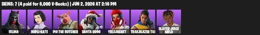 [PC/PSN/XBOX] | 7 skins | Felina | Dupli-Kate | Pig the Butcher | Santa Dogg | Yulejacket | Trailblazer Tai | Slayer Juice WRLD | Dumbbell Driver | Full Access