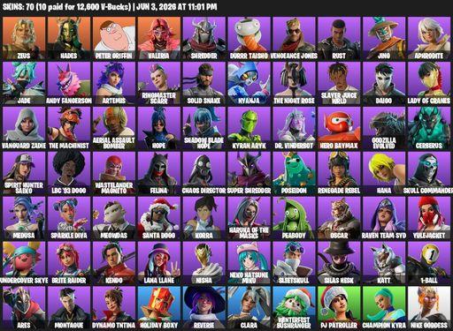 [PC/PSN/XBOX] | 70 skins | Zeus | Hades | Peter Griffin | Valeria | Shredder | Durrr Taisho | Vengeance Jones | Rust | Jing | Aphrodite | Jade | Full Access
