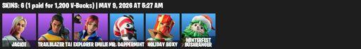 [PC/PSN/XBOX] | 6 skins | Jackie | Trailblazer Tai | Explorer Emilie | Mr. Dappermint | Holiday Boxy | Winterfest Bushranger | Ember Pick | Full Access