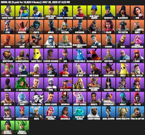 [PC/XBOX] | 82 skins | OG STW | Omega | Rogue Agent | Cloud Striker | Point Patroller | Rose Team Leader | Carbon Commando | Prodigy | Full Access