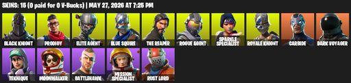 [PC/XBOX] | 15 skins | Floss | Take The L | Black Knight | Sparkle Specialist | Royale Knight | The Reaper | Elite Agent | Blue Squire | Prodigy | Full Access