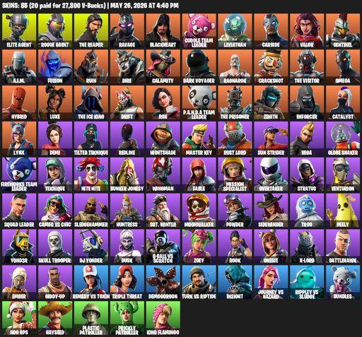 [PC/PSN] | 85 skins | Take The L | The Reaper | Elite Agent | Omega | Reaper Axe | Rogue Agent | Ravage | Blackheart | Cuddle Team Leader | Leviathan | Full Access