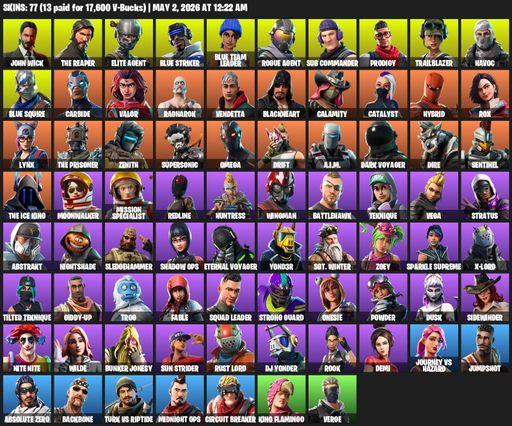 [PC/PSN/XBOX] | 77 skins | Take The L | The Reaper | Elite Agent | Blue Squire | Omega | John Wick | Blue Striker | Blue Team Leader | Rogue Agent | Full Access