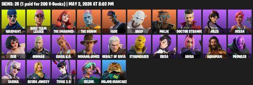 [PC/XBOX] | 25 skins | OG STW | Warpaint | Rose Team Leader | The Imagined | The Origin | Fade | Snap | Malik | Doctor Strange | Jules | Ocean | Evie | Full Access
