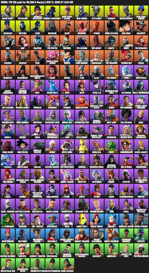 [PC] | 175 skins | Raider's Revenge | Take The L | Floss | OG STW | Renegade Raider | Aerial Assault Trooper | Sparkle Specialist | Royale Knight | Full Access