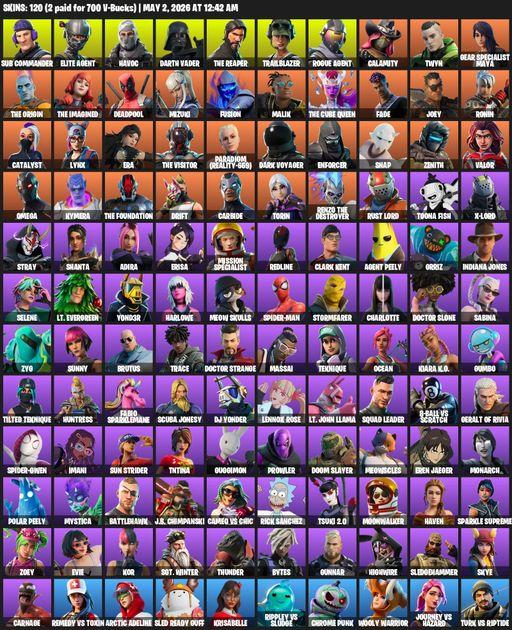 [PC/PSN/XBOX] | 120 skins | Take The L | The Reaper | Elite Agent | Omega | Sub Commander | Havoc | Darth Vader | Trailblazer | Rogue Agent | Calamity | Full Access