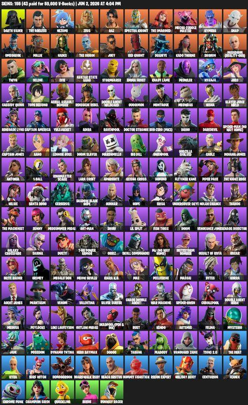 [PC] | 155 skins | Lara Croft | Darth Vader | The Ageless | Nezumi | Zeus | Raz | Spectra Knight | The Imagined | Mecha Cuddle Master | Kymera | Snap | Full Access