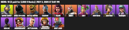 [PC/PSN] | 15 skins | Take The L | Rogue Agent | Dark Voyager | Battle Hound | Carbide | Valor | Drift | Zoey | Huntress | Ventura | Teknique | Full Access