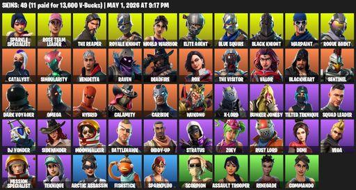[PC/PSN/XBOX] | 49 skins | 2300 V-bucks | Take The L | Floss | OG STW | Black Knight | Sparkle Specialist | Royale Knight | The Reaper | Elite Agent | Full Access