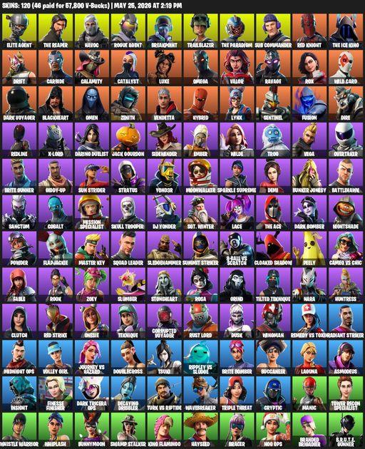 [PC/PSN/XBOX] | 120 skins | Take The L | The Reaper | Elite Agent | Omega | Havoc | Rogue Agent | Breakpoint | Trailblazer | The Paradigm | Full Access