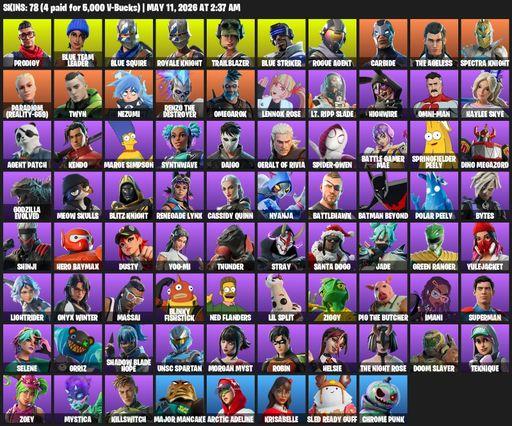 [PC/XBOX] | 78 skins | Royale Knight | Blue Squire | Mako | Prodigy | Blue Team Leader | Trailblazer | Blue Striker | Rogue Agent | Carbide | Full Access