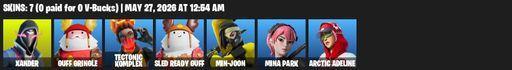 [PC/PSN/XBOX] | 7 skins | Xander | Guff Gringle | Tectonic Komplex | Sled Ready Guff | Min-joon | Mina Park | Arctic Adeline | Full Access