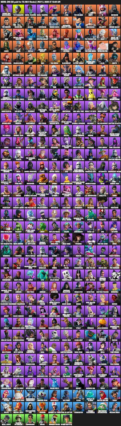 [PC/PSN/XBOX] | 346 skins | Lara Croft | Iconic Kim Kardashian | The Paradigm | Ghoul Trooper | Skull Trooper  | Galaxia | Lynx | The Ice King | Drift | Full Access