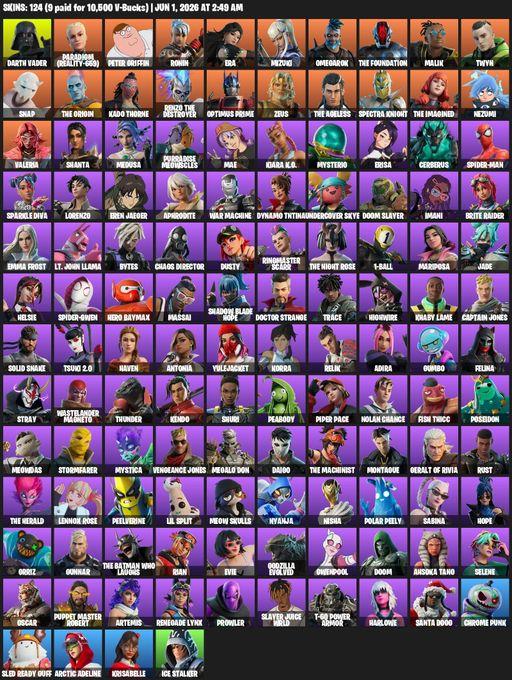 [PC/PSN] | 124 skins | Darth Vader | Paradigm (Reality-659) | Peter Griffin | Ronin | Era | Mizuki | Omegarok | The Foundation | Malik | Twyn | Snap | Full Access