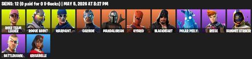 [PC/PSN/XBOX] | 12 skins | OG STW | Rose Team Leader | Rogue Agent | Warpaint | Carbide | Mandalorian | Hybrid | Blackheart | Polar Peely | Reese | Full Access