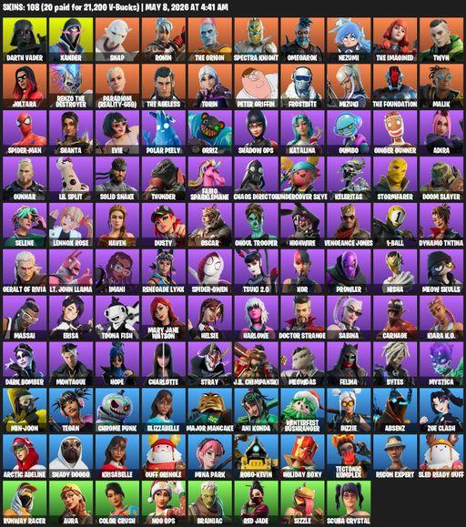 [PC/PSN/XBOX] | 108 skins | Darth Vader | Xander | Snap | Ronin | The Origin | Spectra Knight | Omegarok | Nezumi | The Imagined | Twyn | Joltara | Full Access