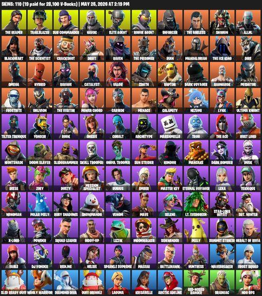 [PC/PSN] | 110 skins | Take The L | The Reaper | Elite Agent | Omega | Trailblazer | Sub Commander | Havoc | Rogue Agent | Enforcer | The Ageless | Full Access